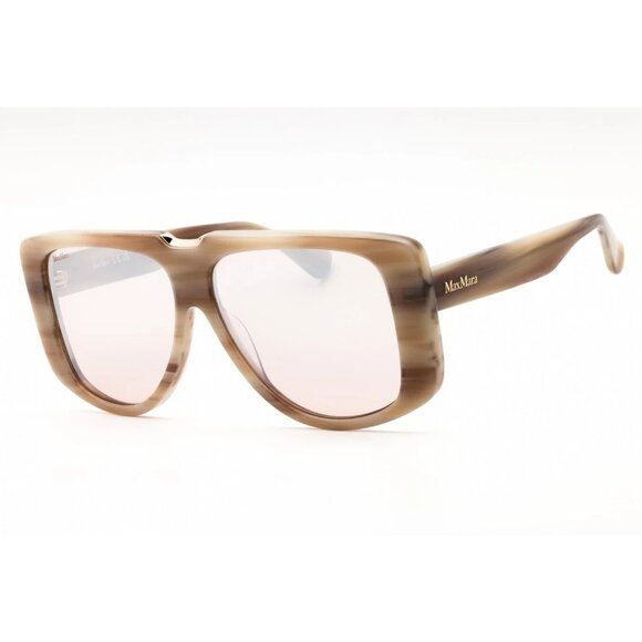 NEW MAX MARA SUNGLASSES BEIGE BROWN WOMEN EYEWEAR MAX MARA MM0075 60G